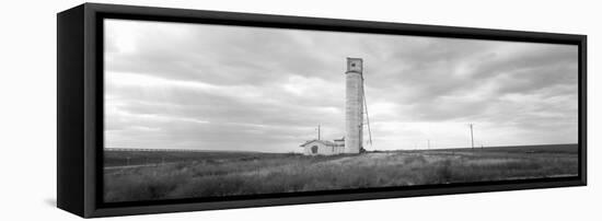 Barn Near a Silo in a Field, Texas Panhandle, Texas, USA-null-Framed Stretched Canvas