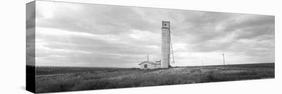 Barn Near a Silo in a Field, Texas Panhandle, Texas, USA-null-Stretched Canvas