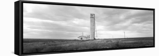 Barn Near a Silo in a Field, Texas Panhandle, Texas, USA-null-Framed Stretched Canvas