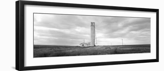 Barn Near a Silo in a Field, Texas Panhandle, Texas, USA-null-Framed Photographic Print