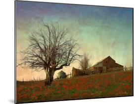 Barn on the Hill-Chris Vest-Mounted Art Print