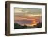 Barn on the Ridge at Sunset-Don Schwartz-Framed Art Print