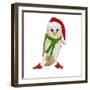 Barn Owl Wearing Christmas Hat, Scarf and Shoes-Andy and Clare Teare-Framed Photographic Print