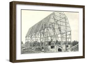 Barn Raising-null-Framed Art Print