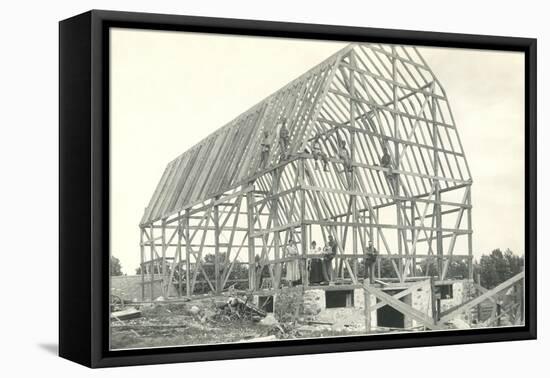 Barn Raising-null-Framed Stretched Canvas