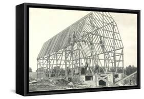 Barn Raising-null-Framed Stretched Canvas