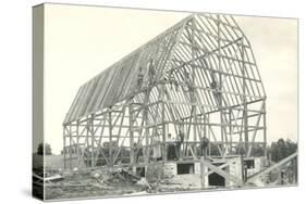 Barn Raising-null-Stretched Canvas