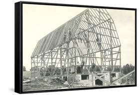 Barn Raising-null-Framed Stretched Canvas