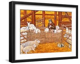 Barn-sheep-Ditz-Framed Giclee Print