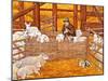 Barn-sheep-Ditz-Mounted Giclee Print