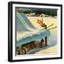 "Barn Skiing", February 17, 1951-John Clymer-Framed Giclee Print