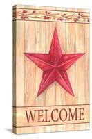 Barn Star Welcome-Melinda Hipsher-Stretched Canvas