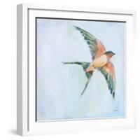 Barn Swallow Flight II-Sue Schlabach-Framed Art Print