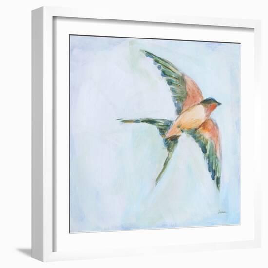 Barn Swallow Flight II-Sue Schlabach-Framed Art Print