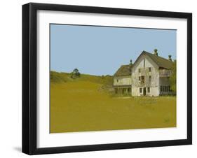 Barn with Blue Sky-Sarah Butcher-Framed Art Print