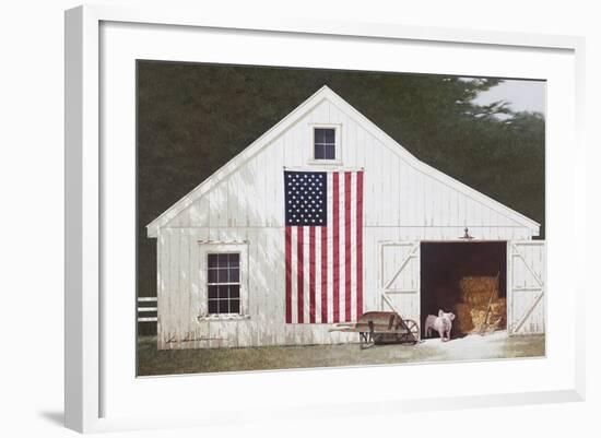 Barn with Piglet-Zhen-Huan Lu-Framed Giclee Print