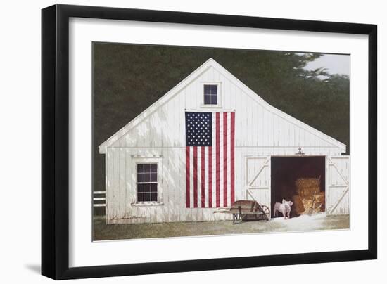 Barn with Piglet-Zhen-Huan Lu-Framed Giclee Print