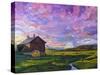 Barn With Pink Sky-Julie Pace Hoff-Stretched Canvas