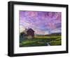 Barn With Pink Sky-Julie Pace Hoff-Framed Art Print