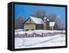 Barn-Debbi Wetzel-Framed Stretched Canvas