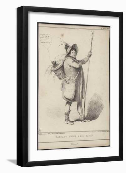 Barnaby Rudge and His Raven, Illustration from 'Barnaby Rudge' by Charles Dickens, 1841-John Doyle-Framed Giclee Print