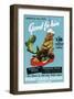 Barnacle Bill Says Good Fishin-null-Framed Art Print