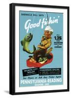 Barnacle Bill Says Good Fishin-null-Framed Art Print