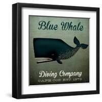 Barnacle Whale Diving Co-Ryan Fowler-Framed Art Print