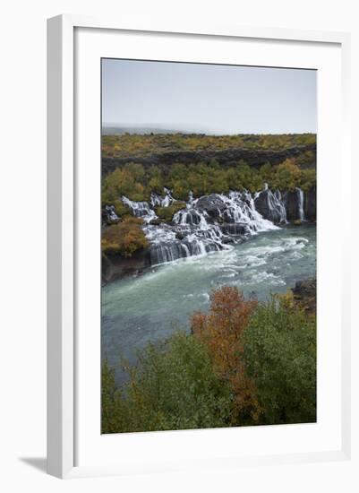 Barnafoss, Springs and Children's Falls, Iceland, Polar Regions-Michael-Framed Photographic Print