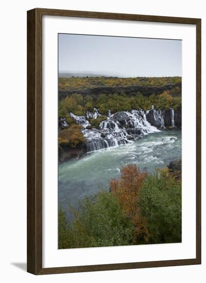 Barnafoss, Springs and Children's Falls, Iceland, Polar Regions-Michael-Framed Photographic Print