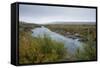 Barnafoss, Springs and Children's Falls, Iceland, Polar Regions-Michael-Framed Stretched Canvas