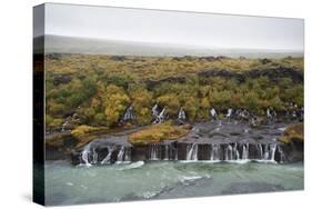 Barnafoss, Springs and Children's Falls, Iceland, Polar Regions-Michael-Stretched Canvas