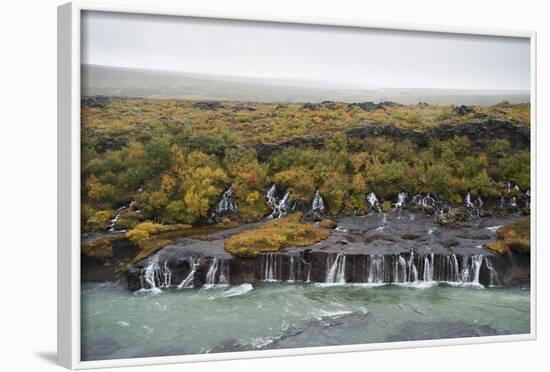 Barnafoss, Springs and Children's Falls, Iceland, Polar Regions-Michael-Framed Photographic Print