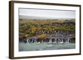 Barnafoss, Springs and Children's Falls, Iceland, Polar Regions-Michael-Framed Photographic Print