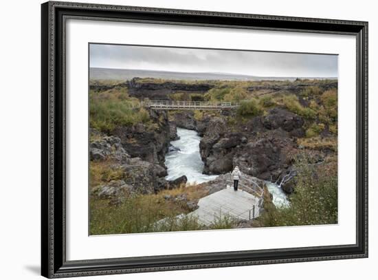 Barnafoss, Springs and Children's Falls, Iceland, Polar Regions-Michael-Framed Photographic Print