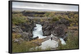 Barnafoss, Springs and Children's Falls, Iceland, Polar Regions-Michael-Framed Photographic Print