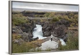 Barnafoss, Springs and Children's Falls, Iceland, Polar Regions-Michael-Framed Photographic Print