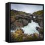 Barnafoss, Springs and Children's Falls, Iceland, Polar Regions-Michael Snell-Framed Stretched Canvas