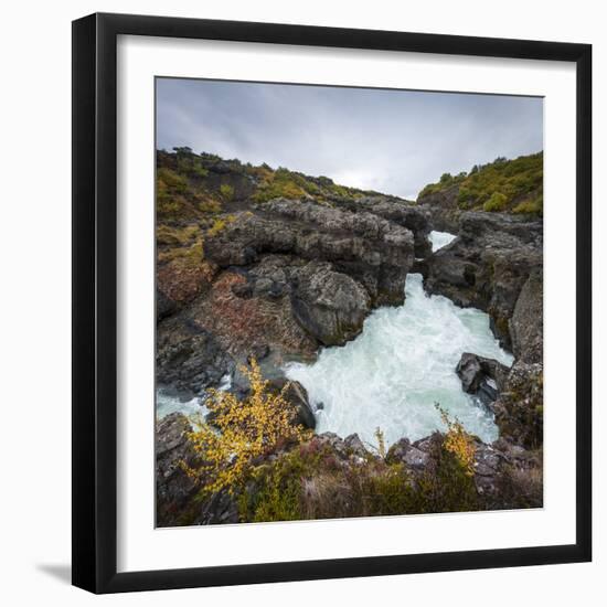 Barnafoss, Springs and Children's Falls, Iceland, Polar Regions-Michael Snell-Framed Photographic Print