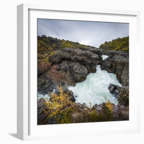 Barnafoss, Springs and Children's Falls, Iceland, Polar Regions-Michael Snell-Framed Photographic Print