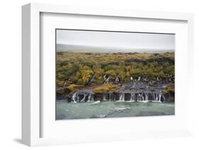 Barnafoss, Springs and Children's Falls, Iceland, Polar Regions-Michael-Framed Photographic Print