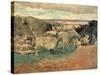 Barnard Castle from Towler Hill-John Sell Cotman-Stretched Canvas