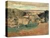 Barnard Castle from Towler Hill-John Sell Cotman-Stretched Canvas