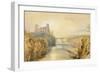 Barnard Castle (W/C, Gouache, Pen and Ink on Paper)-J. M. W. Turner-Framed Giclee Print