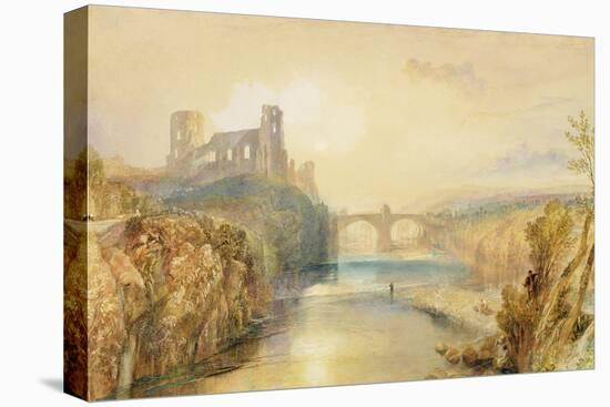 Barnard Castle (W/C, Gouache, Pen and Ink on Paper)-J. M. W. Turner-Stretched Canvas