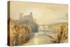 Barnard Castle (W/C, Gouache, Pen and Ink on Paper)-J. M. W. Turner-Stretched Canvas