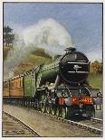 The London and North Eastern Railway's "Flying Scotsman" Express-Barnard Way-Mounted Art Print