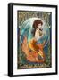 Barnegat Light, New Jersey - Mermaid-Lantern Press-Framed Art Print