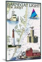 Barnegat Light, New Jersey - Nautical Chart-null-Mounted Poster