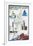 Barnegat Light, New Jersey - Nautical Chart-Lantern Press-Framed Art Print